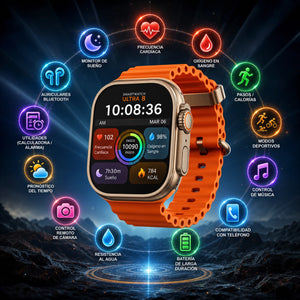 Smartwatch Ultra 8 + Auriculares Inalámbricos - Pack Premium